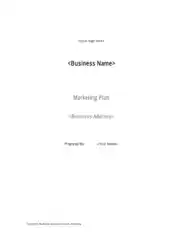 Free Download PDF Books, Music Business Marketing Plan Template