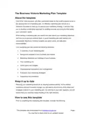 Small Business Marketing Plan Free Template