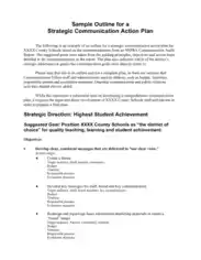 Strategic Communication Action Plan Template