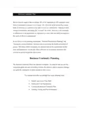 Business Continuity Plan Sample Template