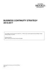 Business Continuity Strategy Plan Template