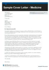 Medical Internship Cover Letter for Resume Template