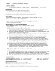 High School Student Counseling Resume Template