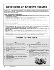 Resume Summary for College Students Template
