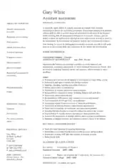 Assistant Accounting Professional Summary Resume Template