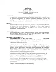 Administrative Assistant Resume PDF Template