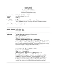 Free Download PDF Books, Basic Federal Resume Template