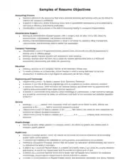 Basic Resume Objective Example Template