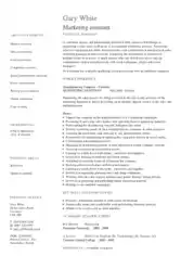 Free Download PDF Books, Experienced Marketing Assistant Resume Template