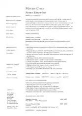 Marketing Research Skills Resume Template