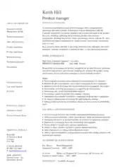 Sample Product Manager Resume Template