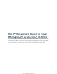 MS Outlook Professional Guide To Email Management