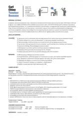 Resume Sample For Teacher Job Template