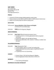 Resume for First Job Application Template