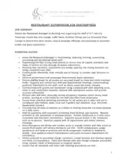 Free Download PDF Books, Supervisor Job Description for Resume Template