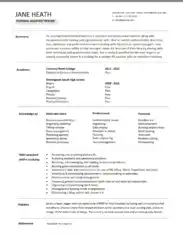Entry Level Personal Assistant Resume Template