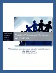 Teacher Performance Appraisal Sample Template