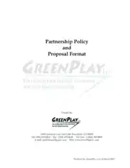 Free Download PDF Books, Sample Partnership Policy and Proposal Format Template