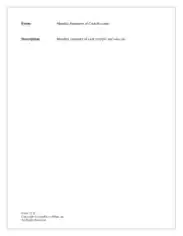 Monthly Cash Receipts Pdf Template