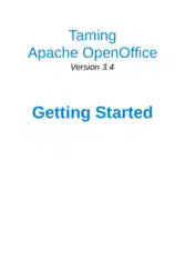 Taming Apache Open Office Version 3.4