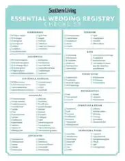 Essential Wedding Registry Checklist Template