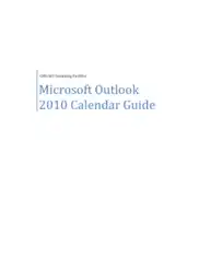Microsoft Outlook 2010 Calendar Guide