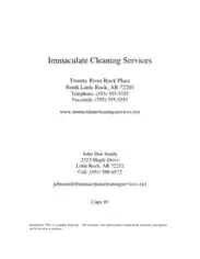 Cleaning Service Business Plan Template