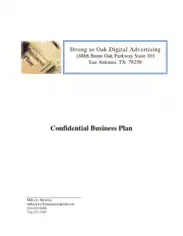 Confidential Business Plan for Digital Advertising Agency Template