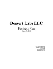 Dessert Bakery Business Plan Sample Template