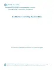 Free Download PDF Books, Real Estate Consulting Business Plan Template