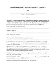 Indipendent Contractor Contract Free Template