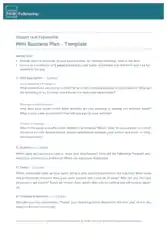 Mini Business Plan Free Template