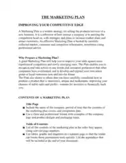 Free Download PDF Books, Sample Marketing Business Plan Free Template