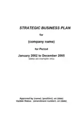 Free Download PDF Books, Strategic Business Plan Free Template