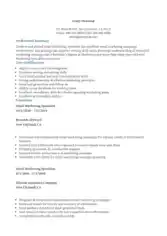 Email Marketing Resume Template
