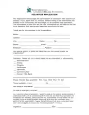 Application For NonProfit Organizations Template