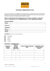 Charity Application Form Template