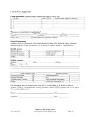 Charity Care Application Form in PDF Template