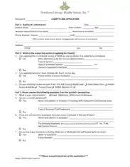 Charity Care Application Form Template