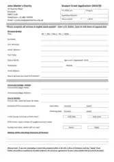 Charity Student Grant Application Template