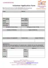 Charity Volunteer Application Form Format Template