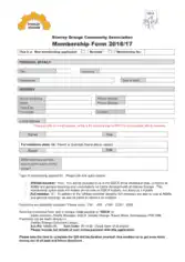 Formal Charity Membership Application Form Template