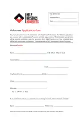 Free Download PDF Books, Professional Charity Shop Volunteer Application form Template