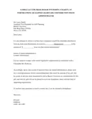 Informing Charity Donation Letter Example Template