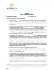 Charity Fiscal Sponsorship Agreement Template