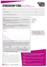 Charity Sponsorship Form Example Template