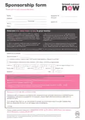 Sample Charity Sponsorship Form Example Template