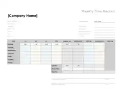 Weekly Timesheet Excel Free Download Template