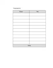 Free Download PDF Books, Weekly Timesheet Excel Template