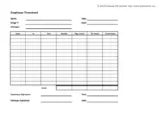 Free Download PDF Books, Employee Time Sheet Calculator Example Template